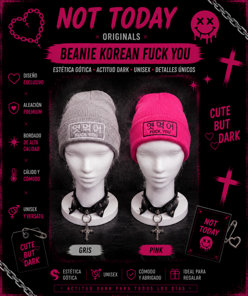Gorro Korean Fuck You Unisex – Not Today Originals
