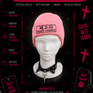 Gorro Beanie Korean Tengo Hambre Rosa – Not Today Originals