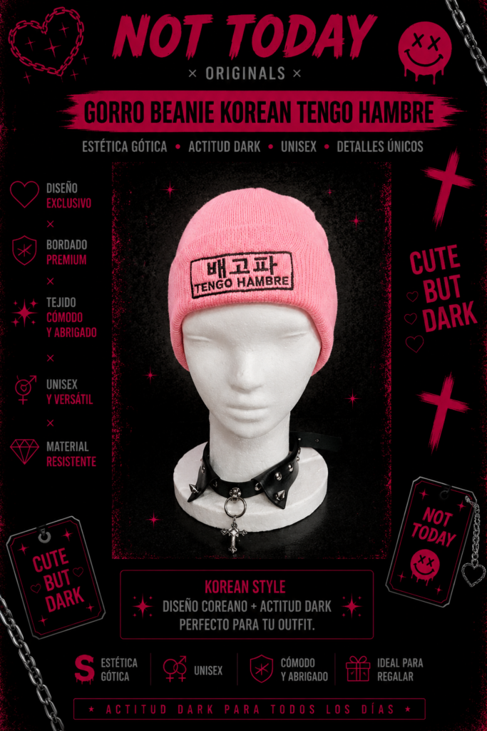 Gorro Beanie Korean Tengo Hambre Rosa – Not Today Originals