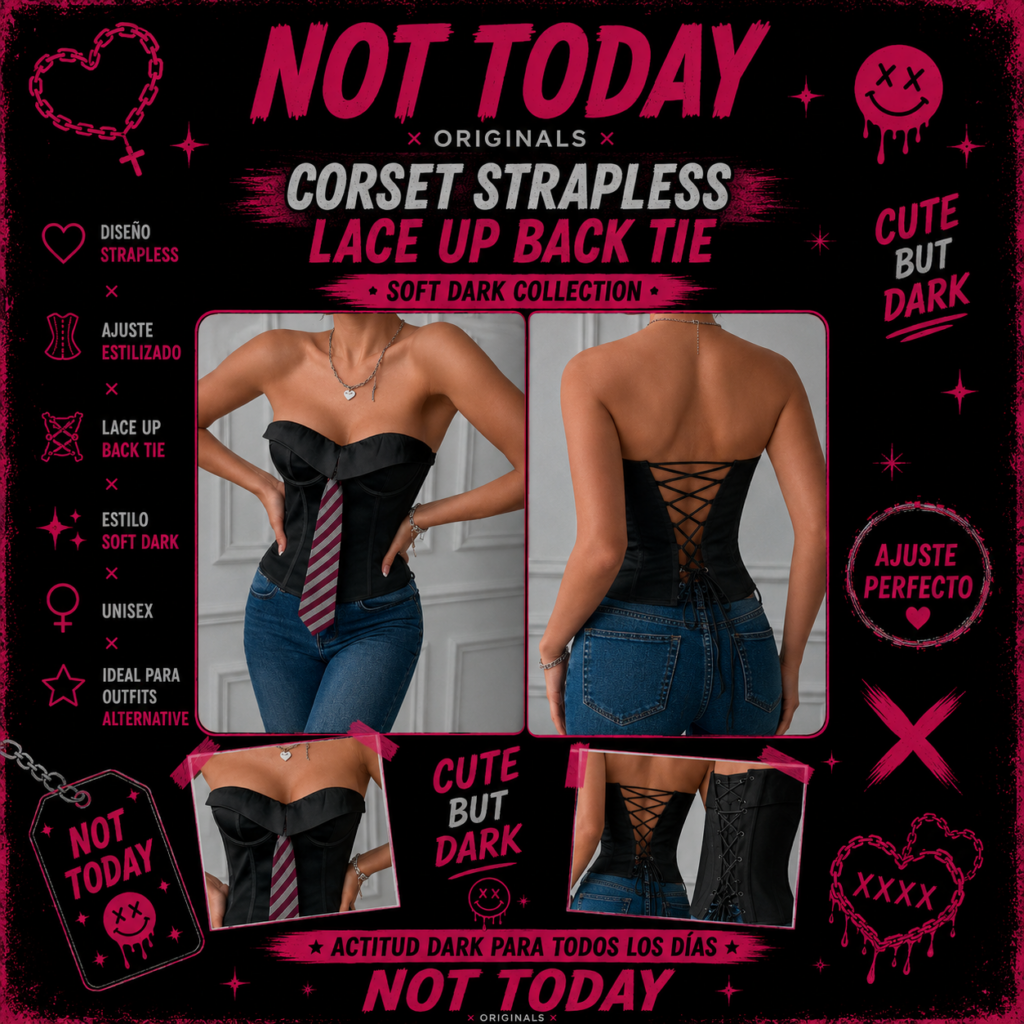 Corset Corbata Soft Dark Strapless – Not Today Originals