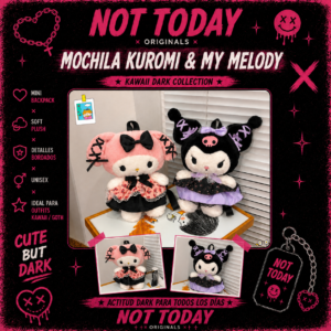Mochila Kuromi & My Melody Kawaii Dark – Not Today Originals