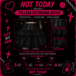 Pollera Victoriana Gothic Negra – Not Today Originals