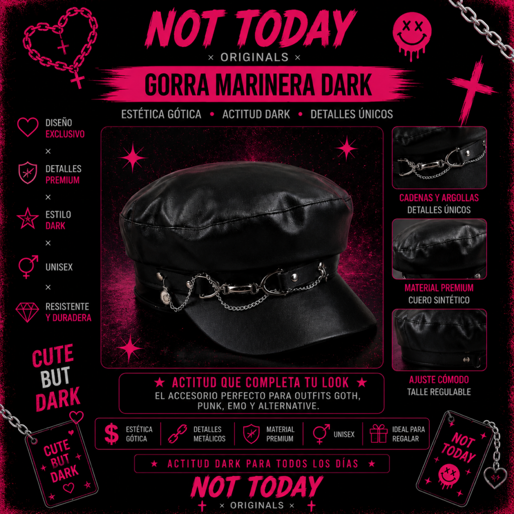 Boina Dark con Cadenas – Not Today Originals