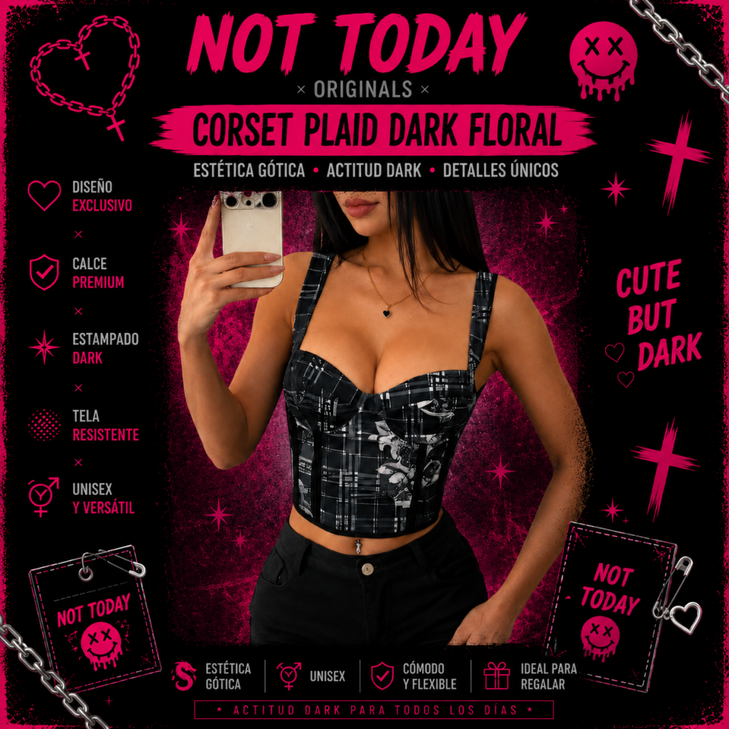 Corset  Dark Floral – Not Today Originals