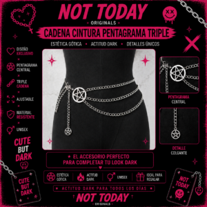 Cadena Cintura Pentagrama Triple – Not Today Originals