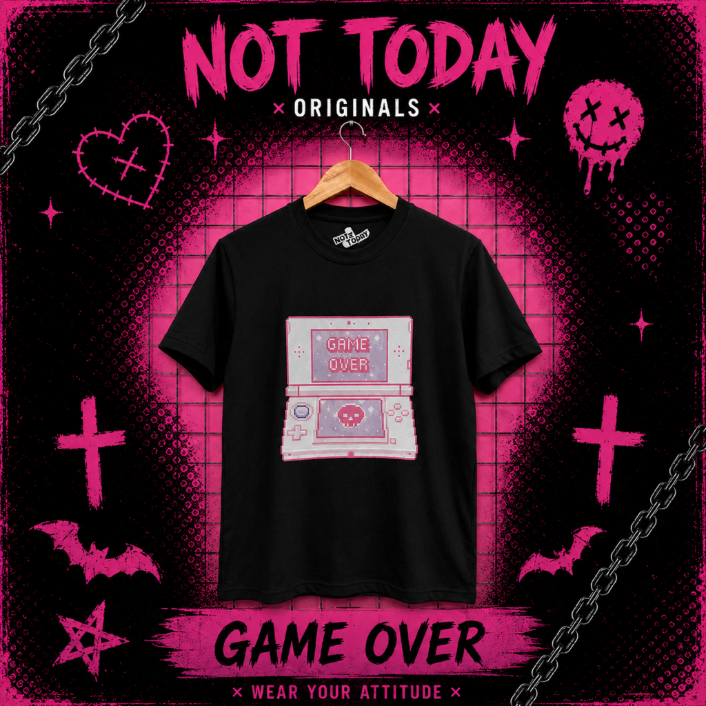 Remera Game Over – Estilo Gamer Dark Kawaii