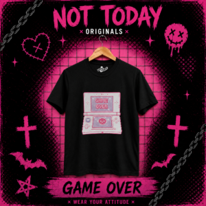 Remera Game Over – Estilo Gamer Dark Kawaii