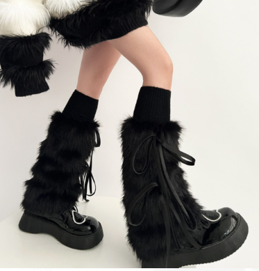Polainas Peludas Dark | Leg Warmers Goth Aesthetic Not Today - Image 2
