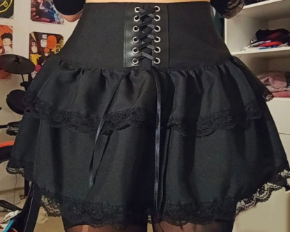 Pollera Victoriana Gothic Negra – Not Today Originals - Image 2