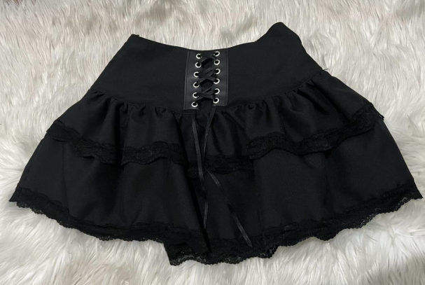 Pollera Victoriana Gothic Negra – Not Today Originals - Image 3