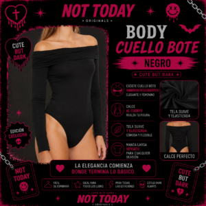 Body Cuello Bote Negro – Not Today Originals