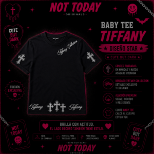 Baby Tee Tiffany Cross – Not Today Originals