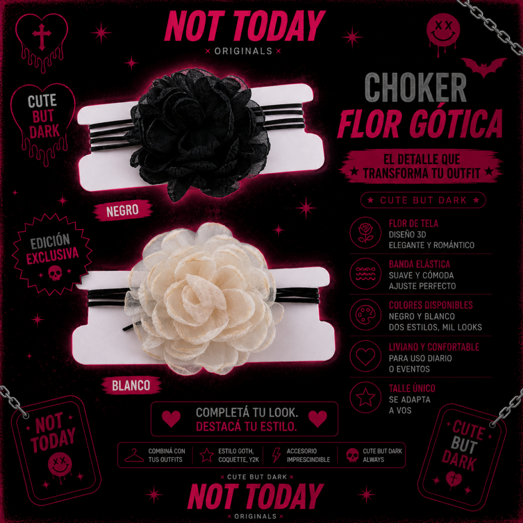 Choker Flor Gótica – Not Today Originals
