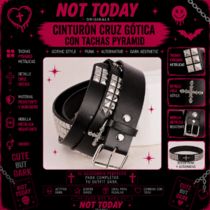 Cinturón Cruz Gótica con Tachas Pyramid – Not Today Originals