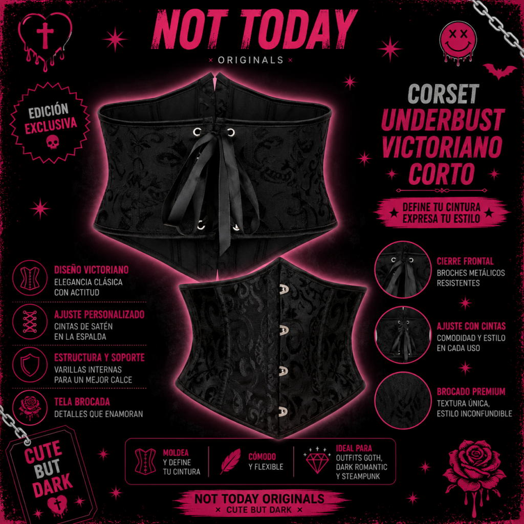 Corset Underbust Victoriano Corto – Not Today Originals