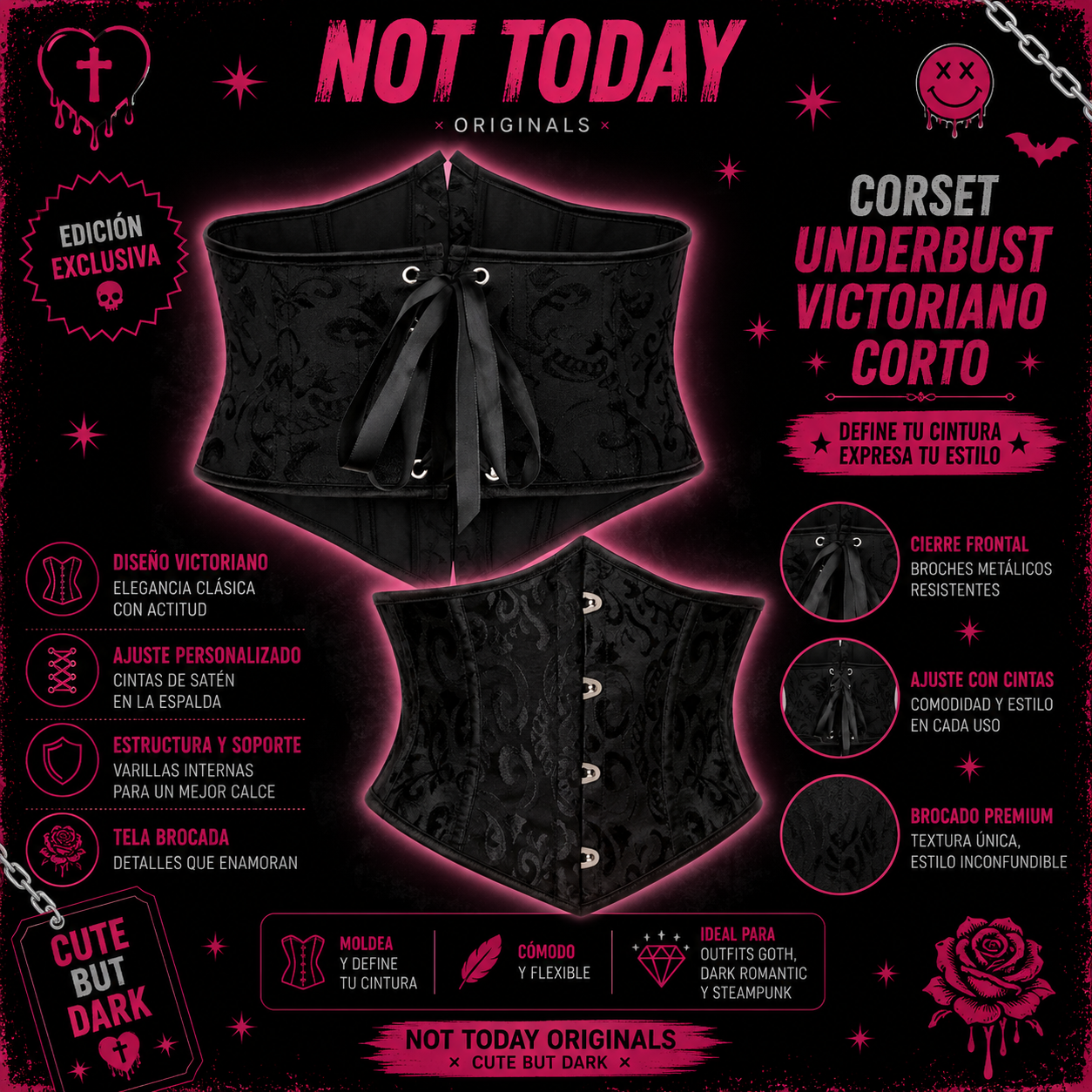 Corset Underbust Victoriano Corto – Not Today Originals