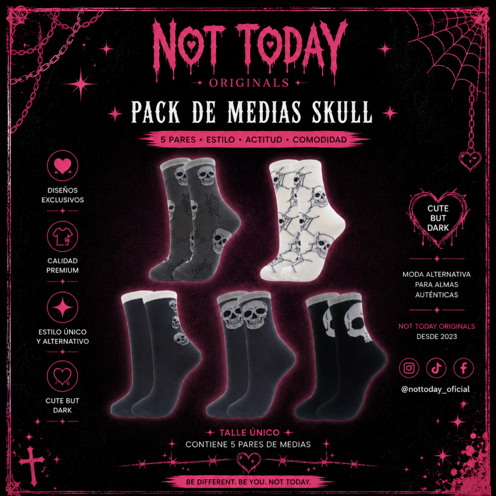 Medias Cráneo Góticas – Not Today Originals