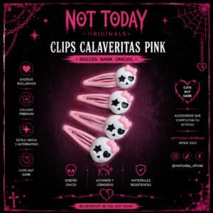 Clip Calaverita Pink para el Cabello – Kawaii Goth