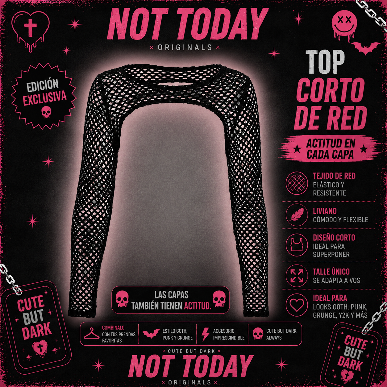 Top Corto de Red Negro – Not Today Originals