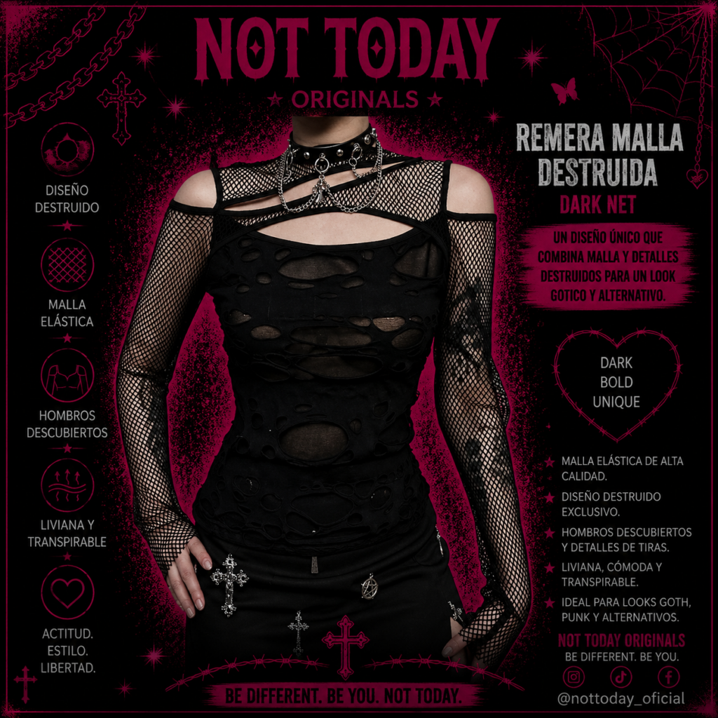 Remera de Red Destroyed – Negra