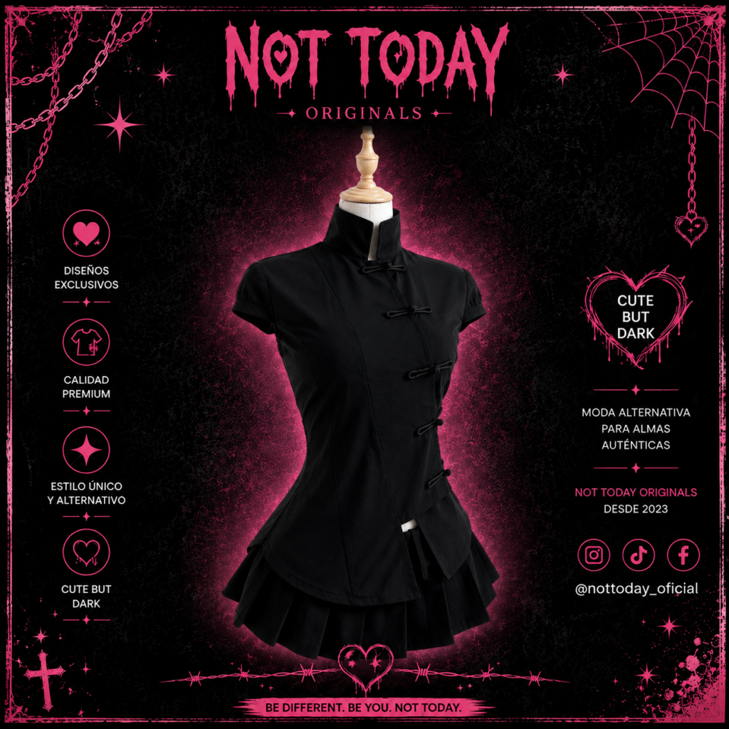 Top Estilo Asiatico – Negro