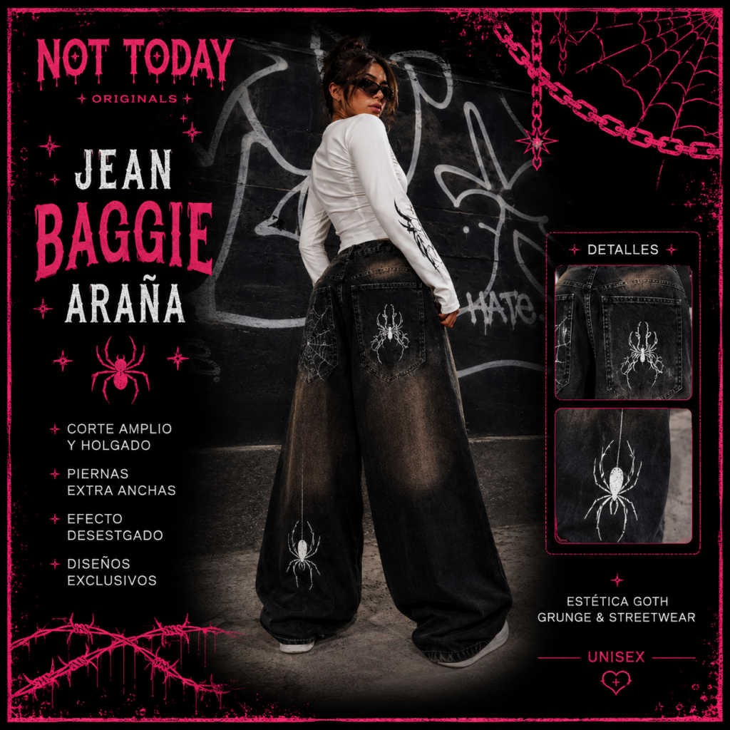 Jean Baggie Araña – Negro