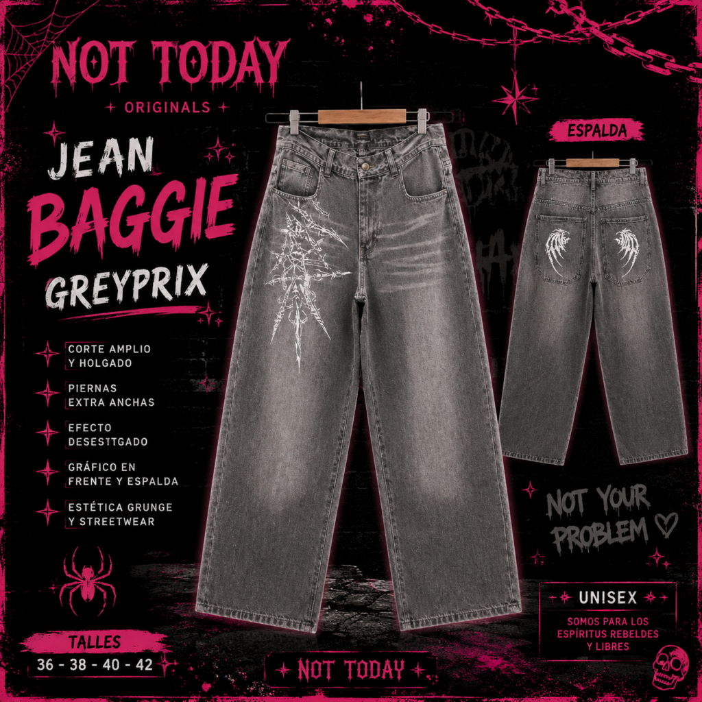 Jean Baggie Greyprix – Gris Desgastado