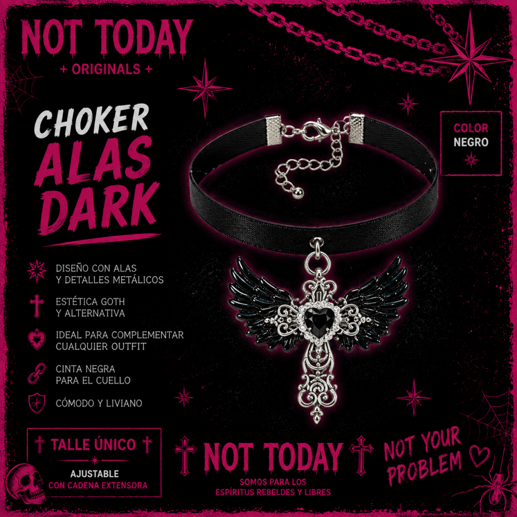 Choker Alas Dark – Negro