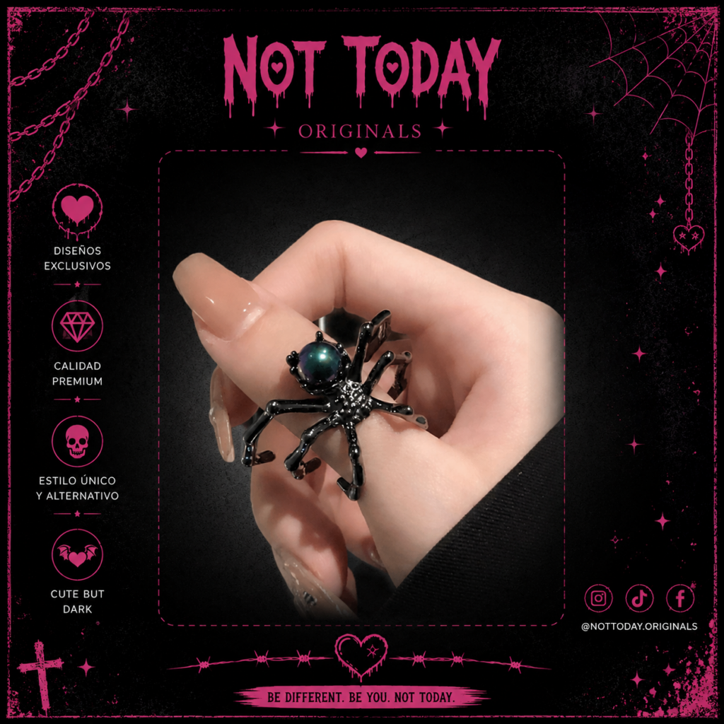 Anillo Araña Dark – Negro