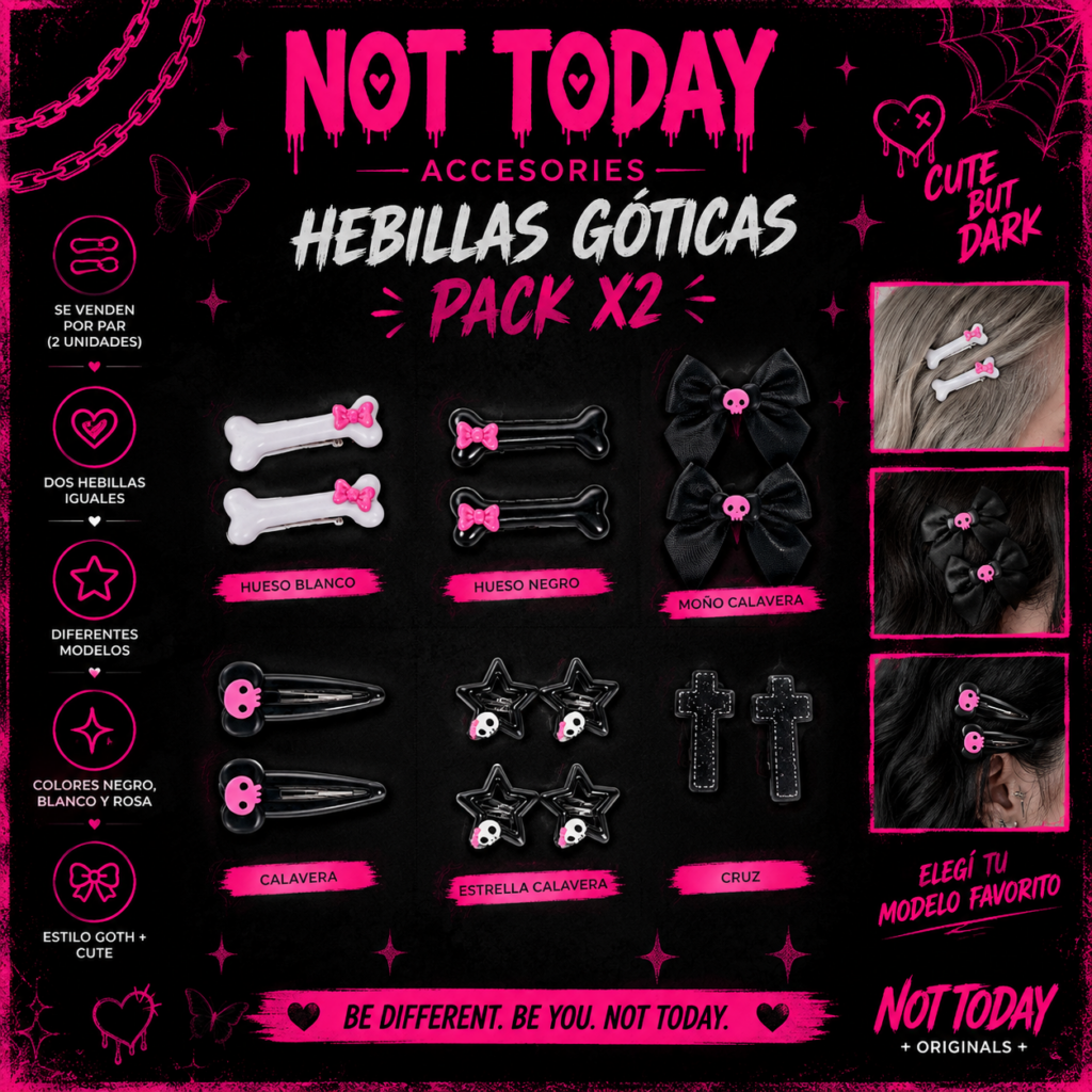 Hebillas Góticas – Pack x2 – Not Today