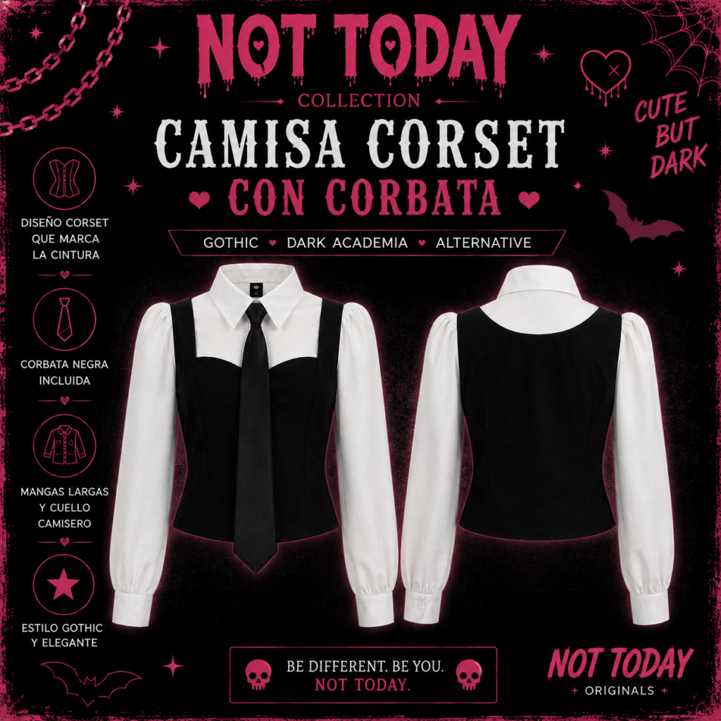 Camisa Corset con Corbata – Not Today