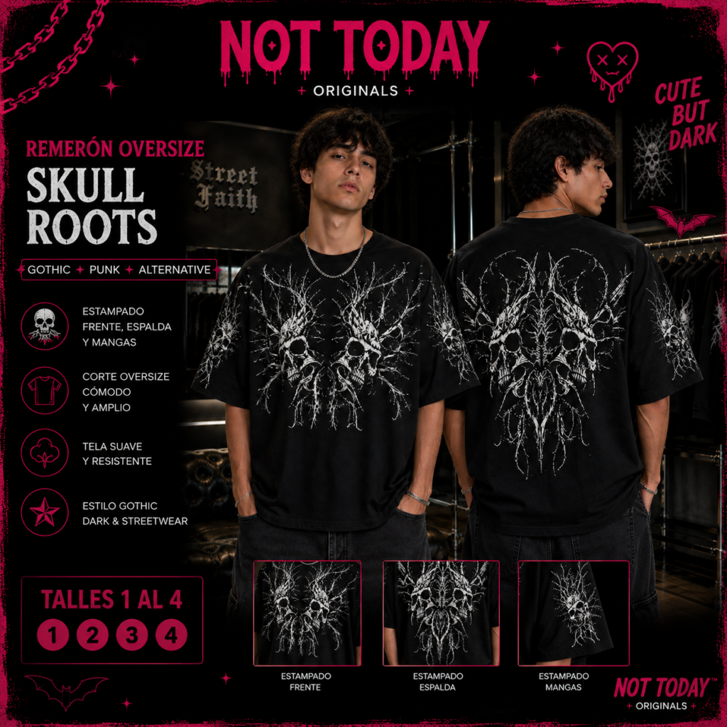 Remerón Oversize Skull Roots – Not Today