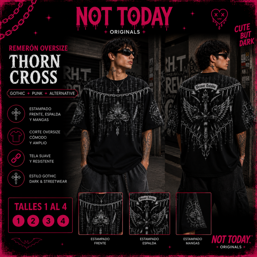 Remerón Oversize Thorn Cross – Not Today
