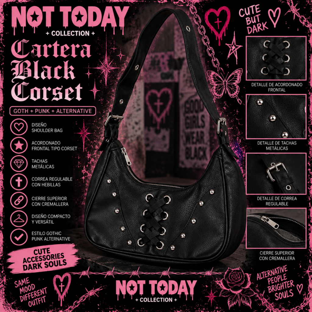 Cartera Black Corset – Not Today