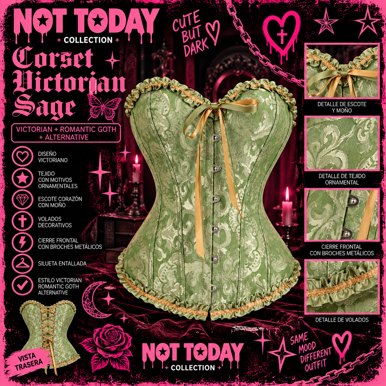 Corset Victoriano Verde – Not Today