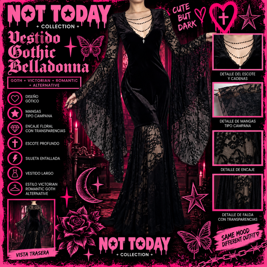 Vestido Gothic Belladonna – Not Today