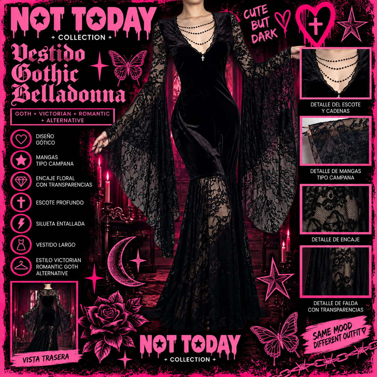 Vestido Gothic Belladonna – Not Today