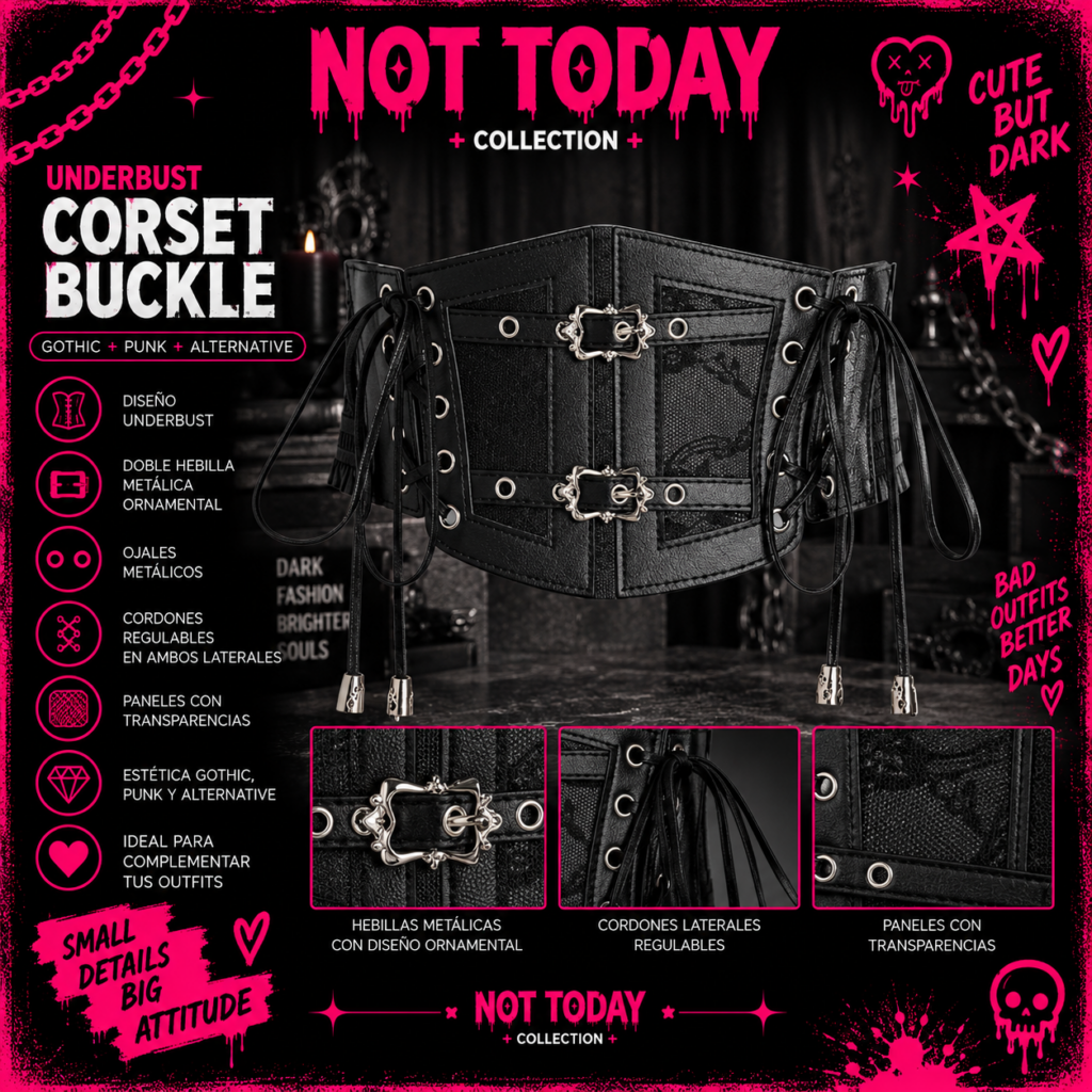 Underbust Corset Buckle – Not Today