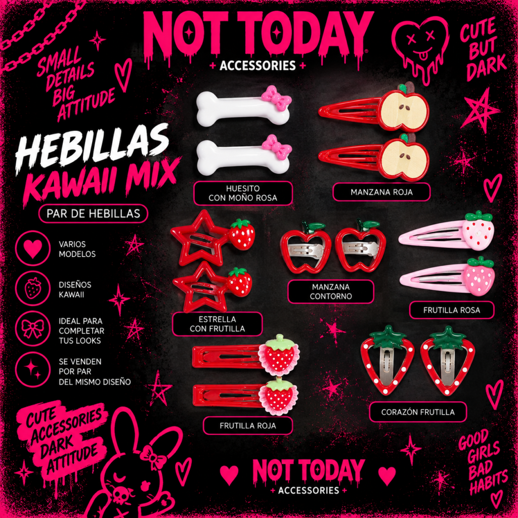 Hebillas Kawaii Mix – Not Today