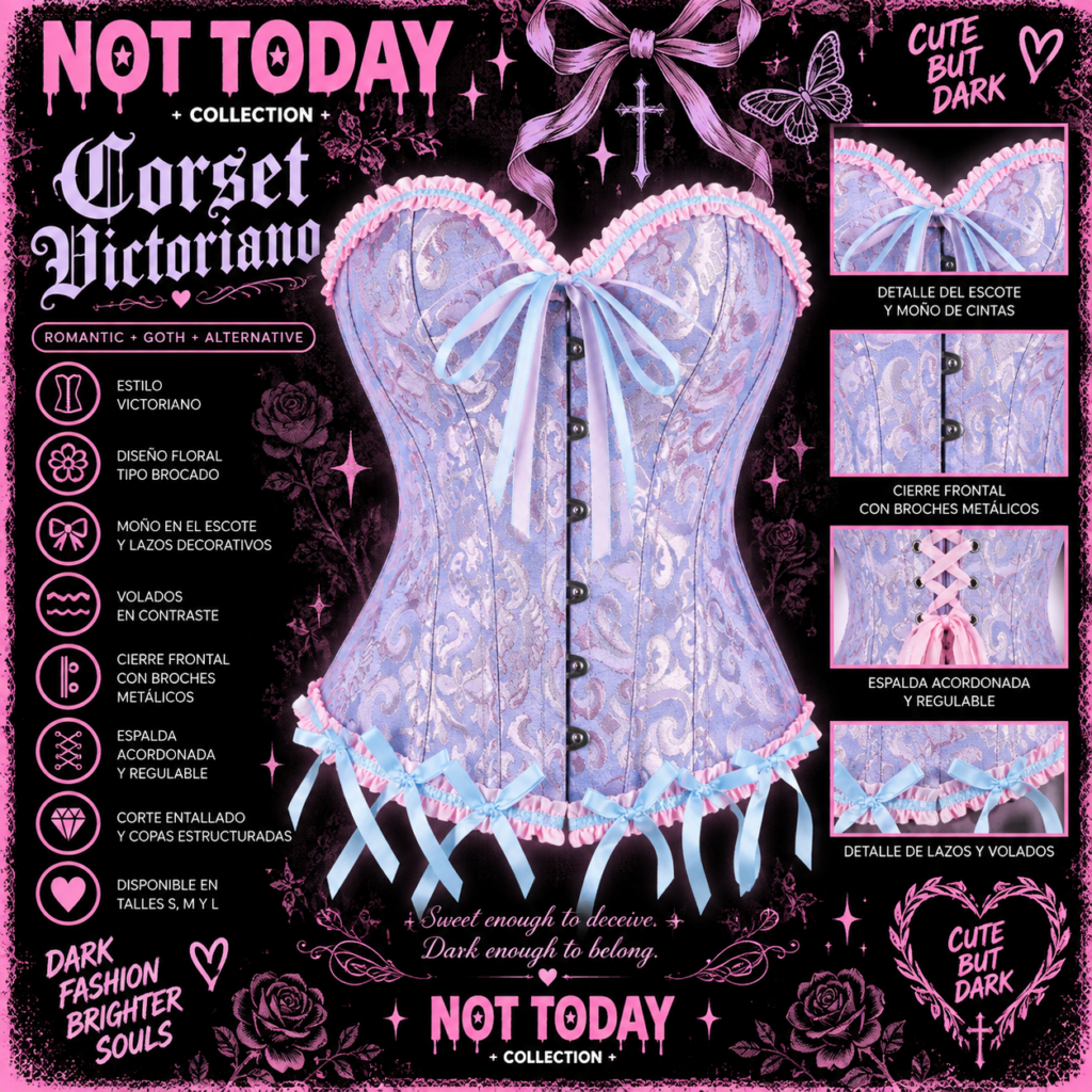 Corset Victoriano Pastel Romance – Not Today