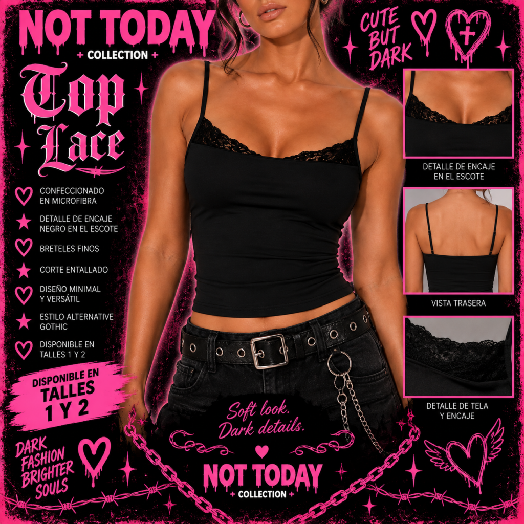 Top Ivory microfibra – Not Today