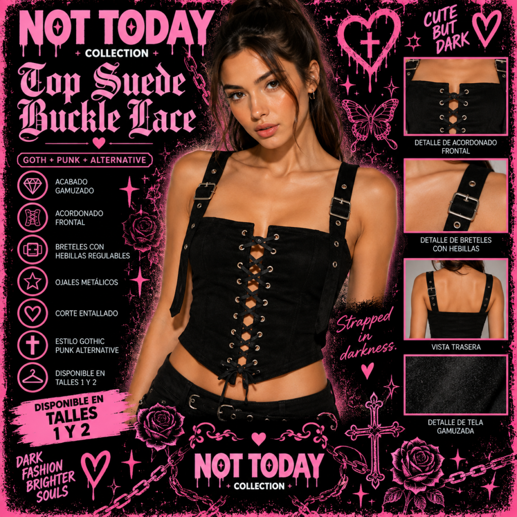 Top Gamuzado con Hebillas – Not Today