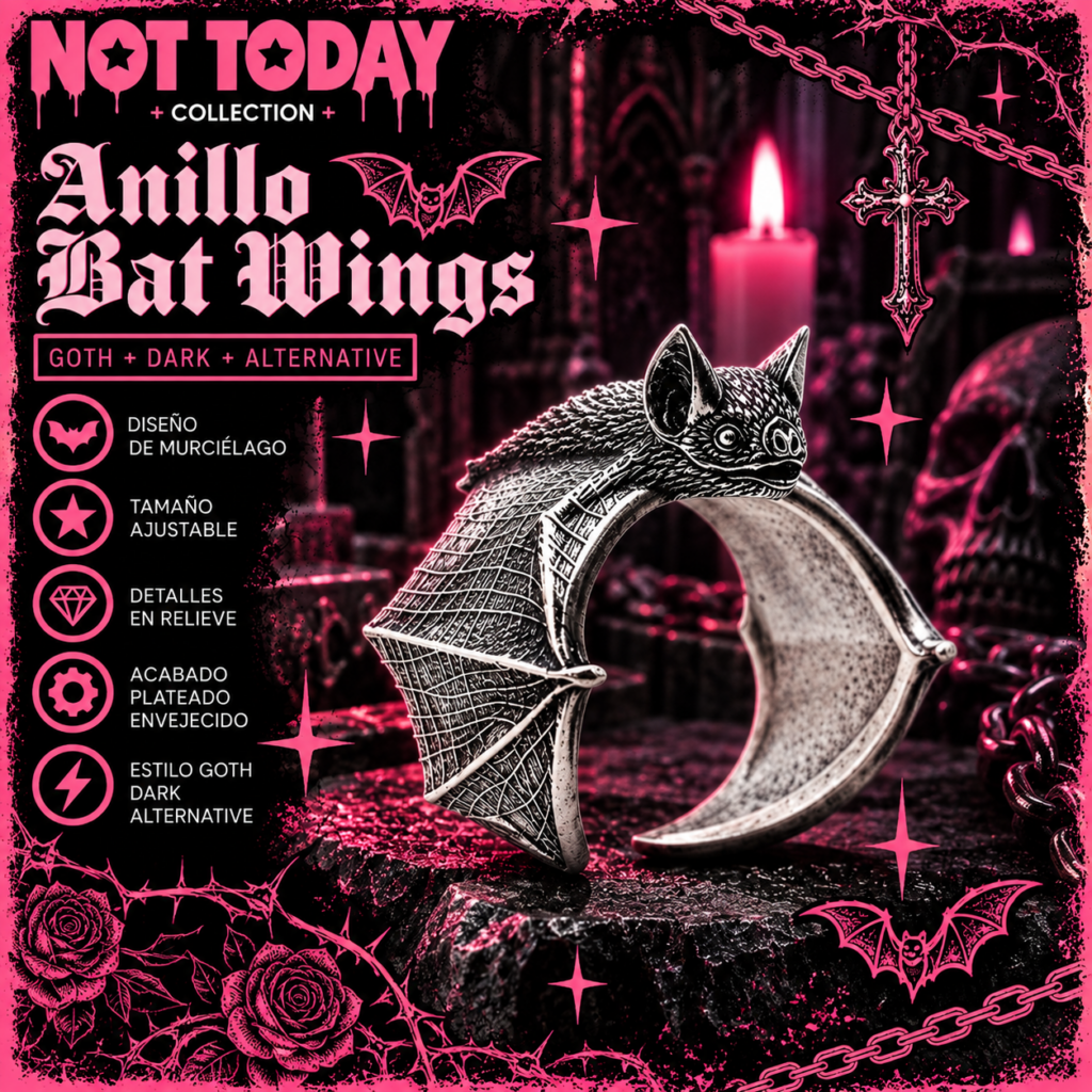 Anillo Bat Wings Ajustable – Not Today