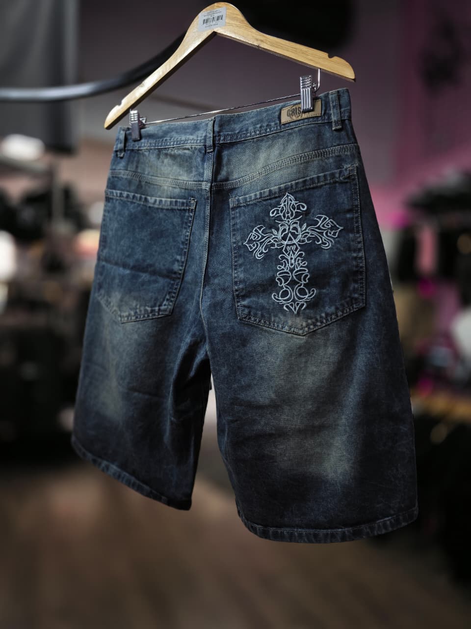 Bermuda Denim Dark Cross – Not Today - Imagen 4