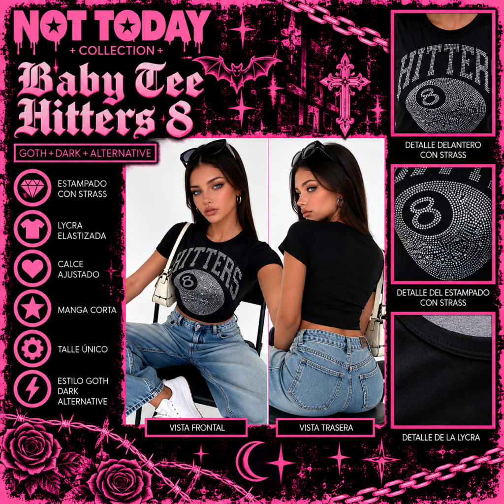 Baby Tee Hitters 8 Strass – Not Today